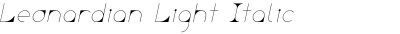 Leonardian Light Italic